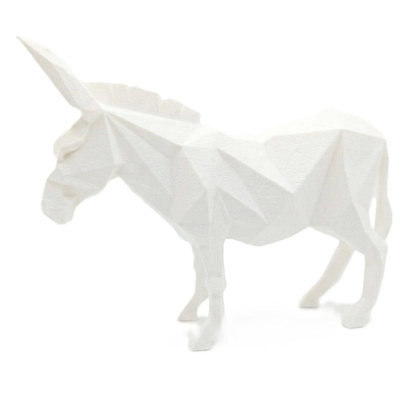 Donkey Figurine, Geometric Burro Model, Minimalist Animal Decor, Modern 3D Printed Art - My Printed Perfections