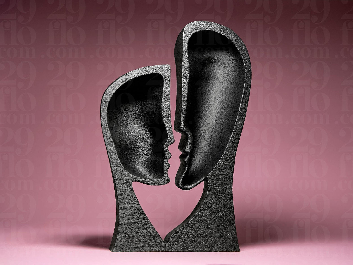 Couple Figurine, Abstract Lovers Model, Minimalist Heart Decor, Modern 3D Printed Art - My Printed Perfections