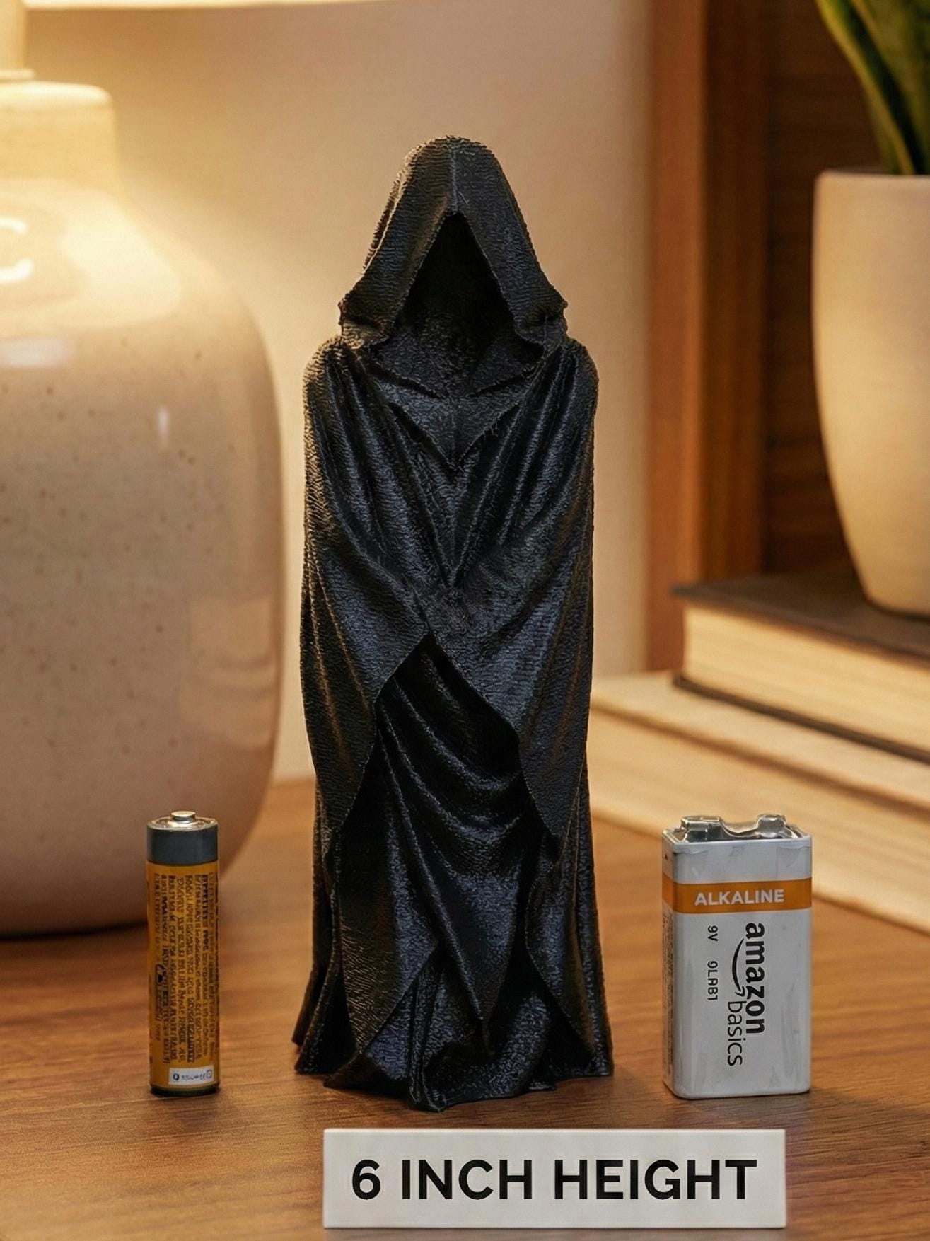 Hooded Sentinel Model, Grim Guardian Figurine, Dark Fantasy Decor, Gothic Robed Cloak Art - My Printed Perfections