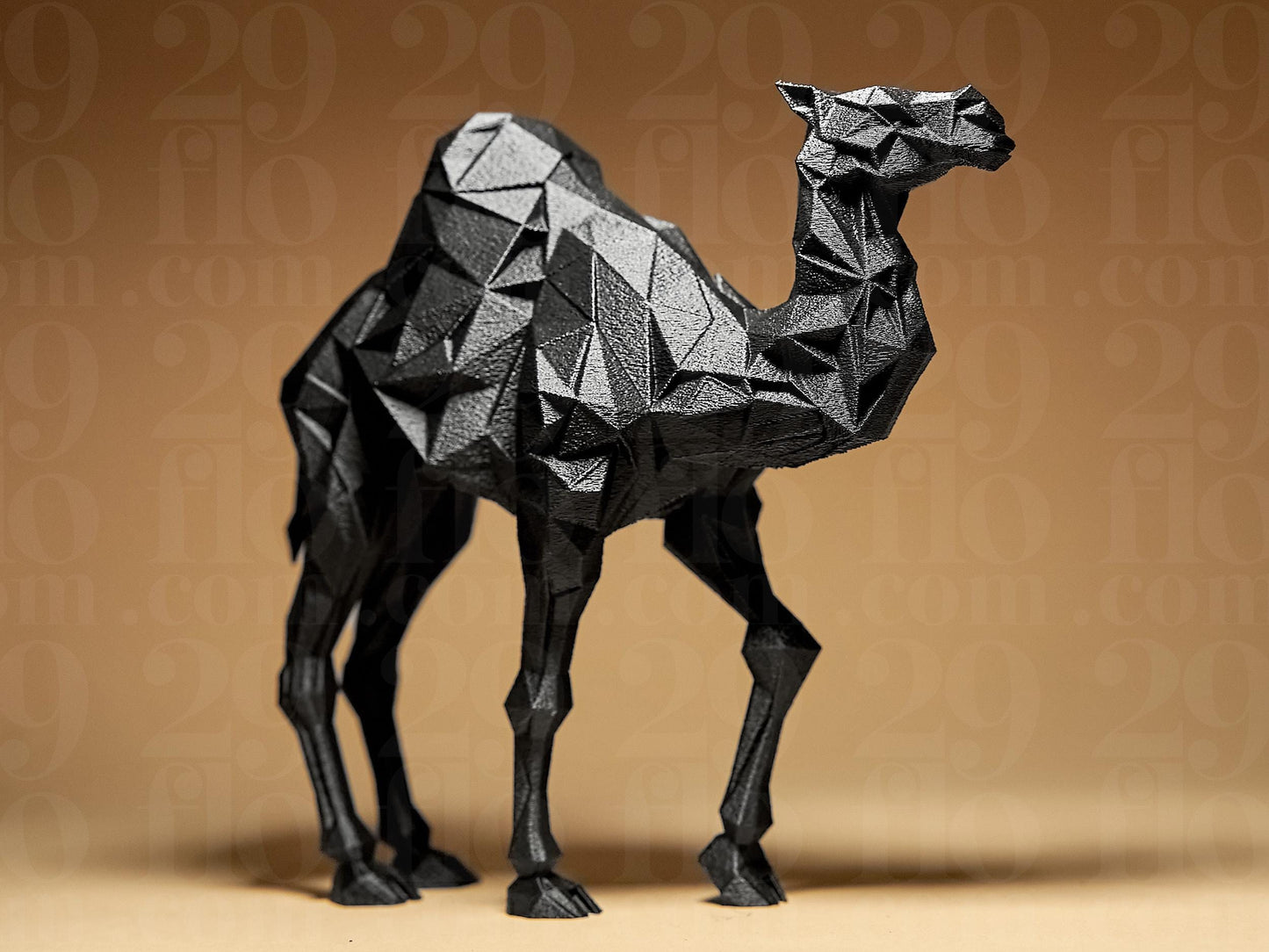 Camel Figurine, Geometric Saharan Model, Minimalist Desert Decor, Modern 3D Printed Art - My Printed Perfections