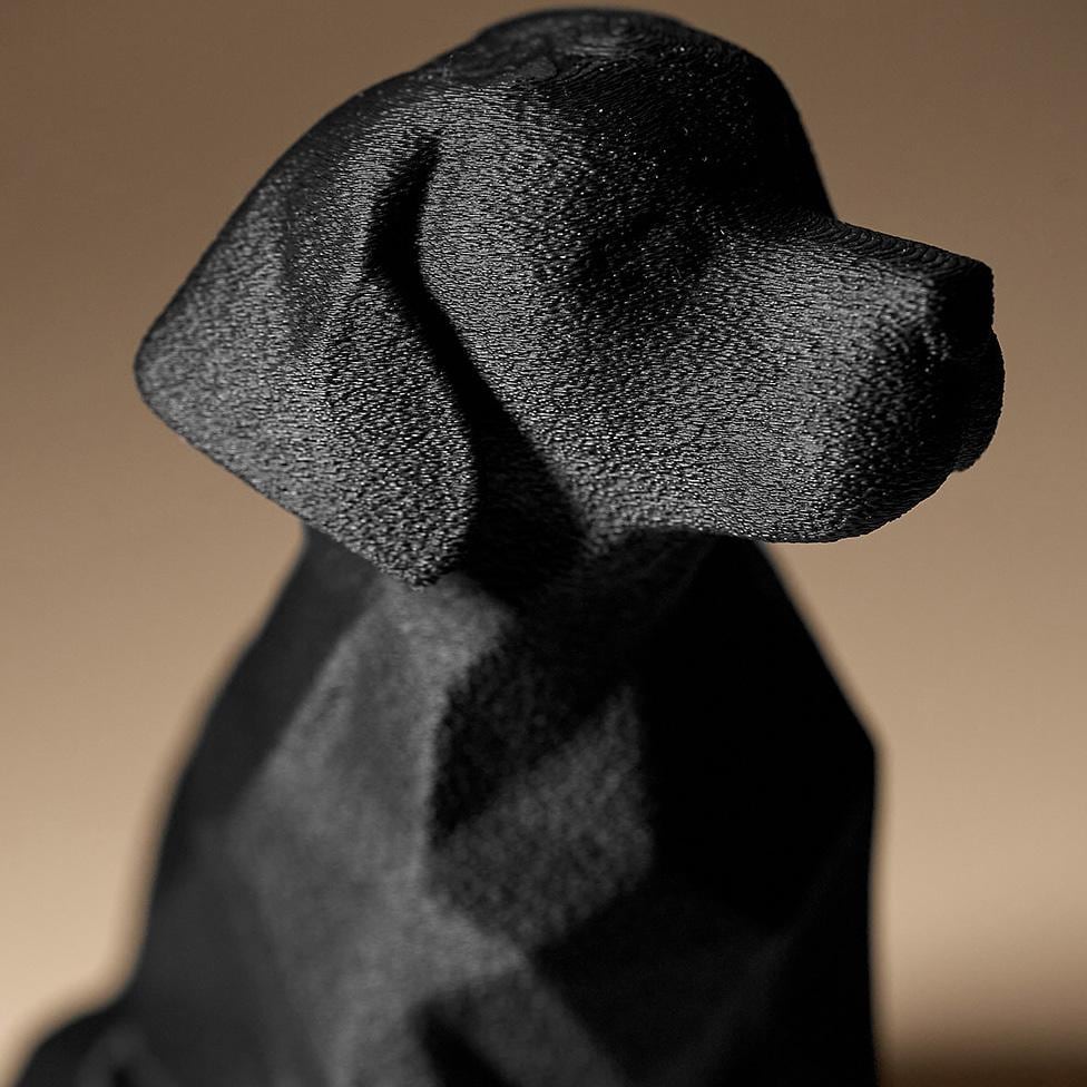 Dog Figurine, Noble Companion Model, Minimalist Animal Decor, Modern 3D Printed Art - My Printed Perfections