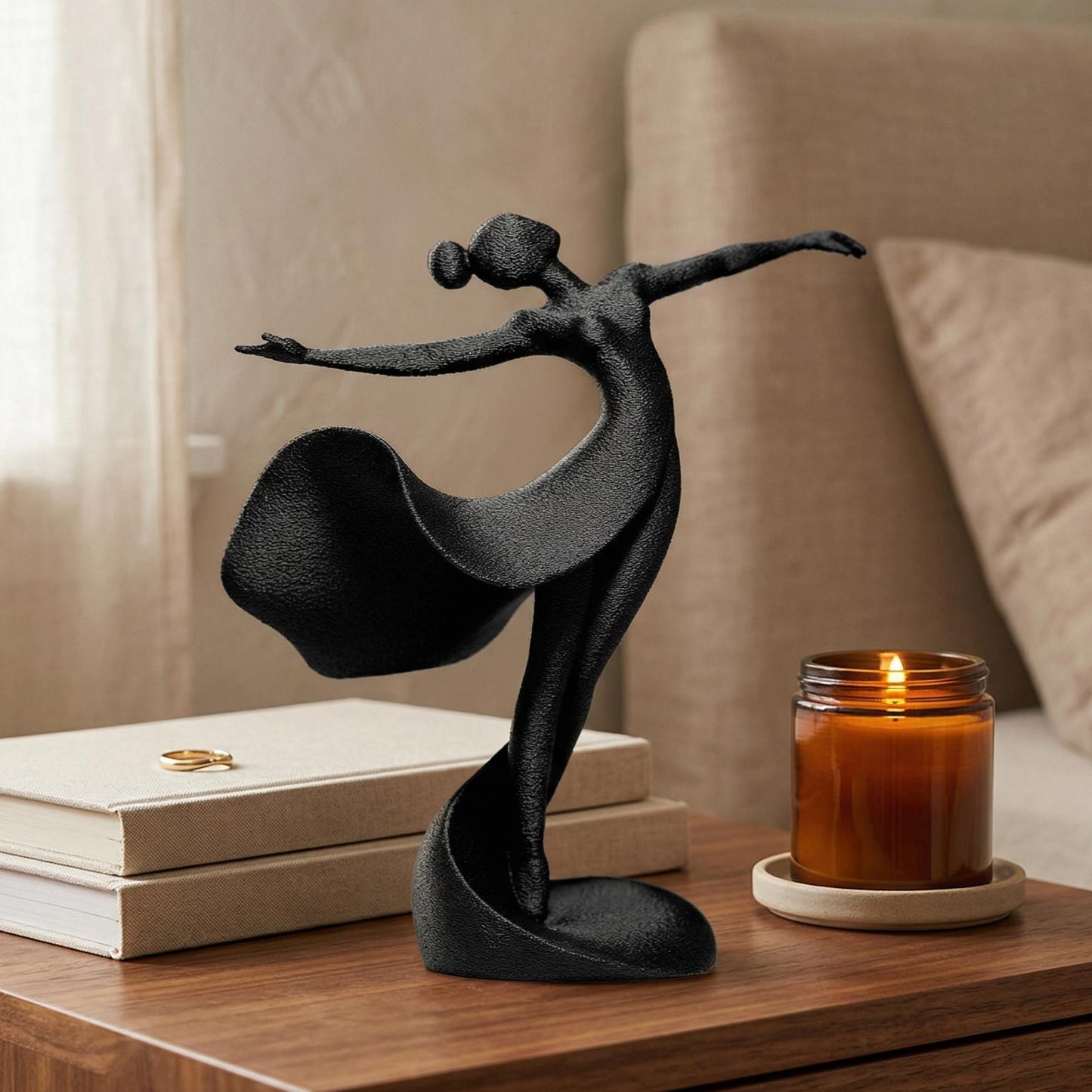 Dancer Figurine, Elegant Ballerina Model, Minimalist Female Art, Modern 3D Printed Decor - My Printed Perfections