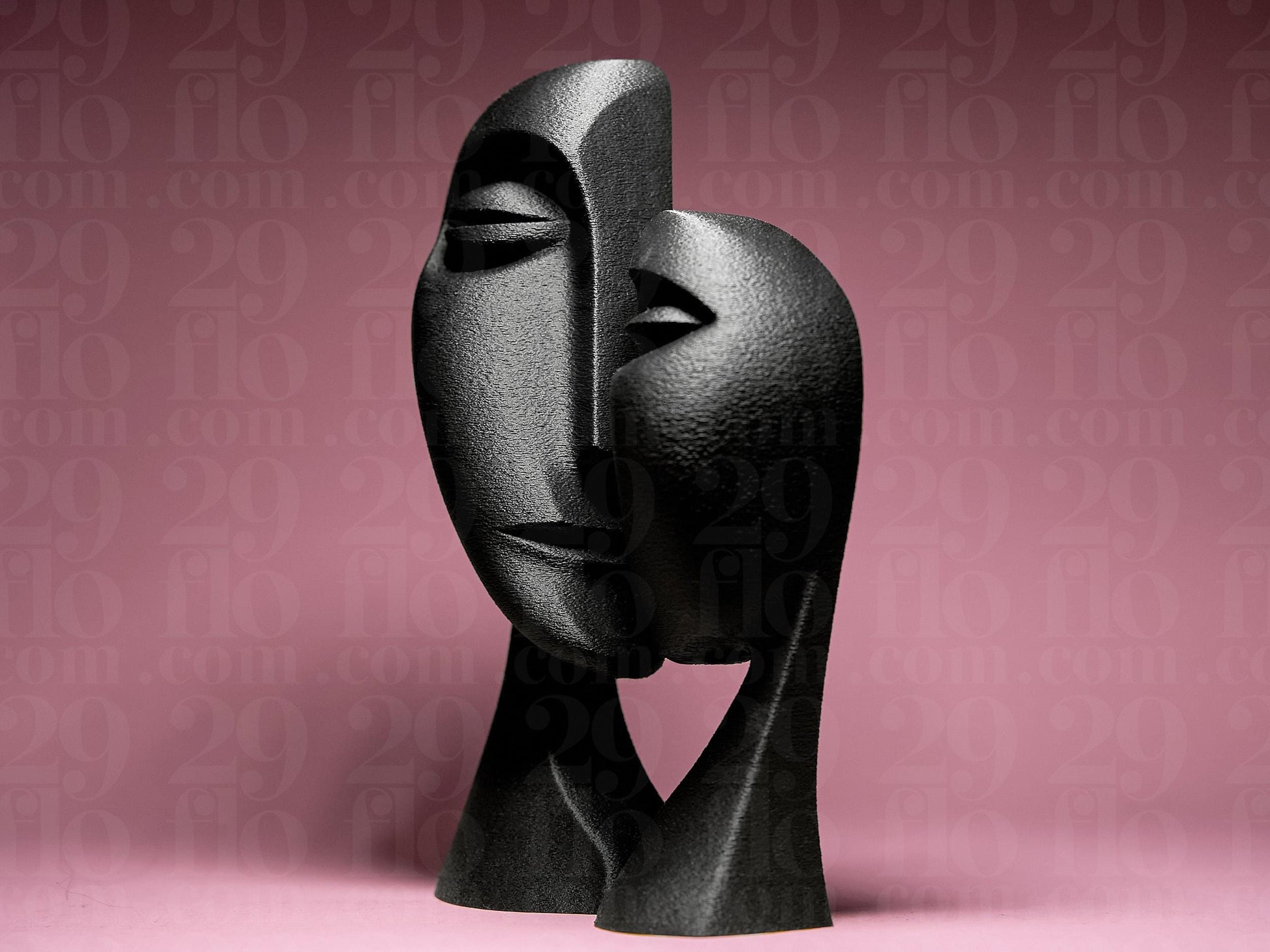 Couple Figurine, Abstract Lovers Model, Minimalist Heart Decor, Modern 3D Printed Art - My Printed Perfections