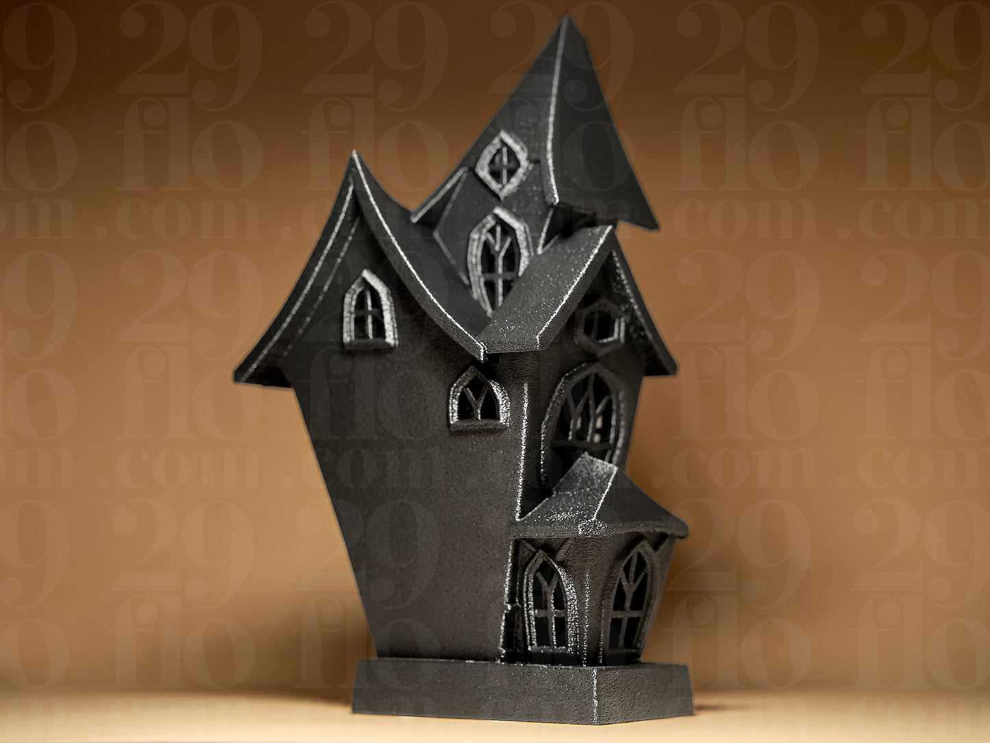 Haunted Mansion Model, Gothic Gable House, Spooky Halloween Decor, Victorian Castle Art