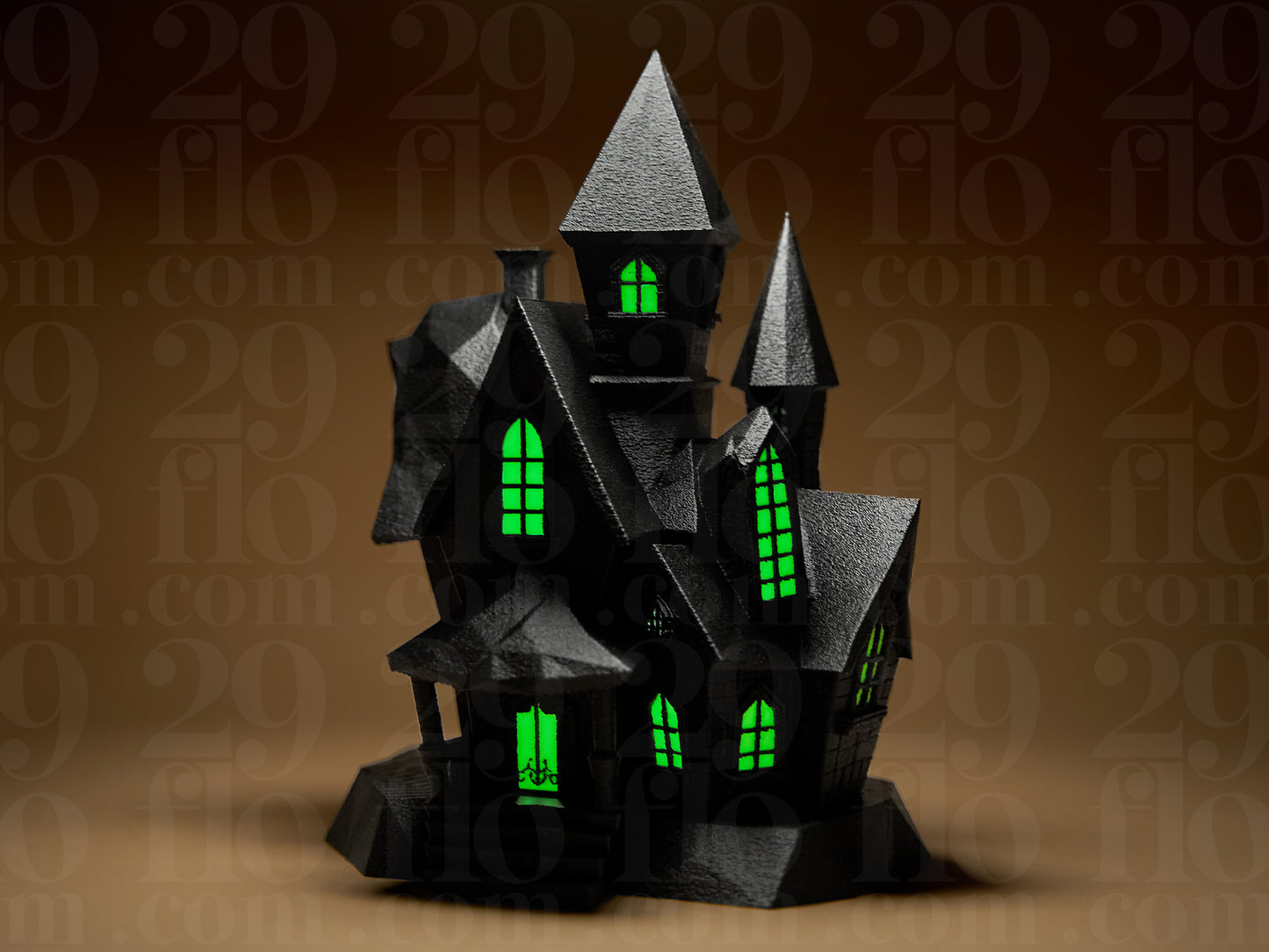 Haunted Mansion Model, Gothic Gable House, Spooky Halloween Decor, Victorian Castle Art